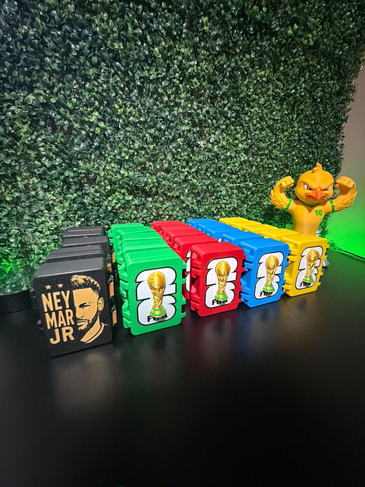 Conjunto de produtos 3D personalizados